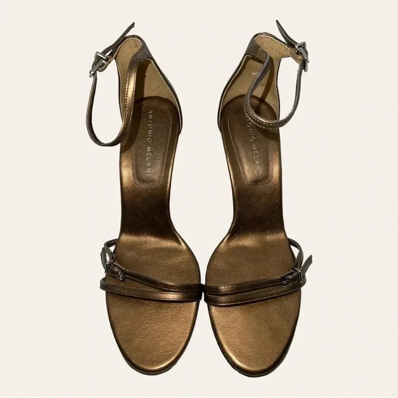 Women’s ANTONIO MELANI HEELS OPEN TOES STRAPS ACROSS STRAP AROUND ANKLE SZ 6.5 - Picture 3 of 11